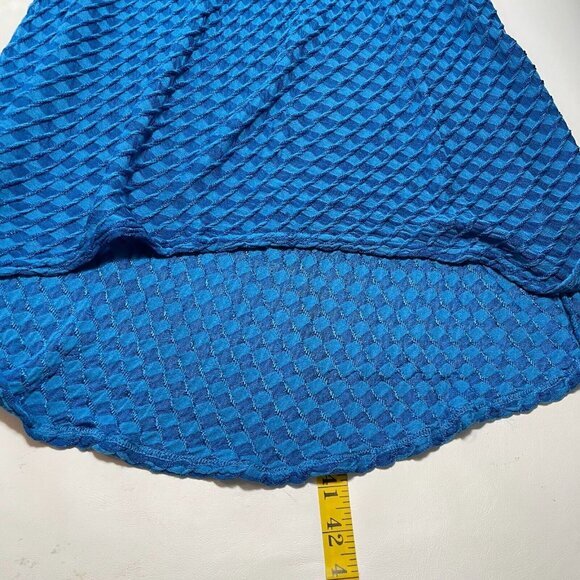 Cut Loose Textured Tank Dress Womens Medium Blue Stretch Comfort - Picture 13 of 14